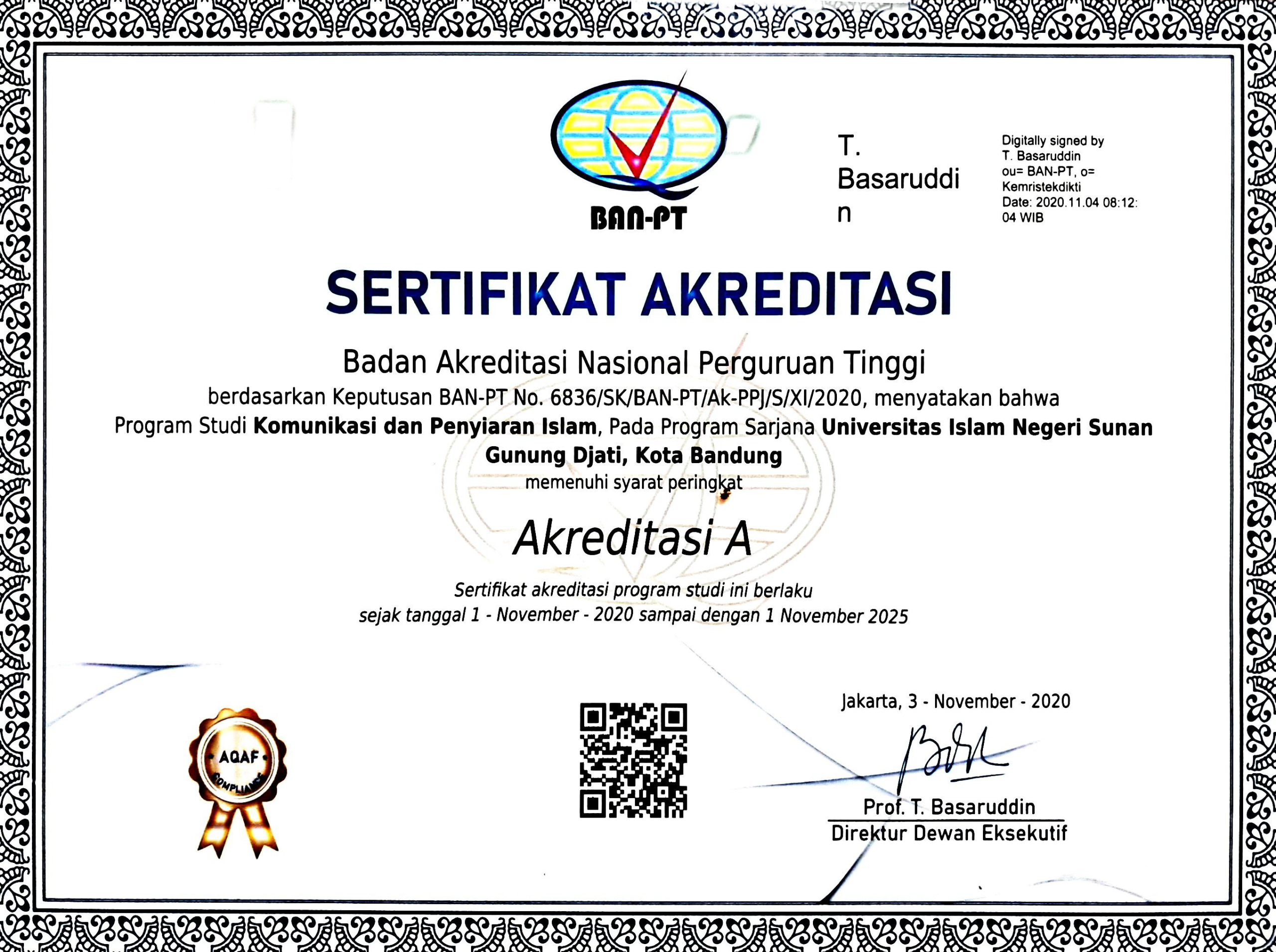 SERTIFIKAT AKREDITASI KPI 2020-2025