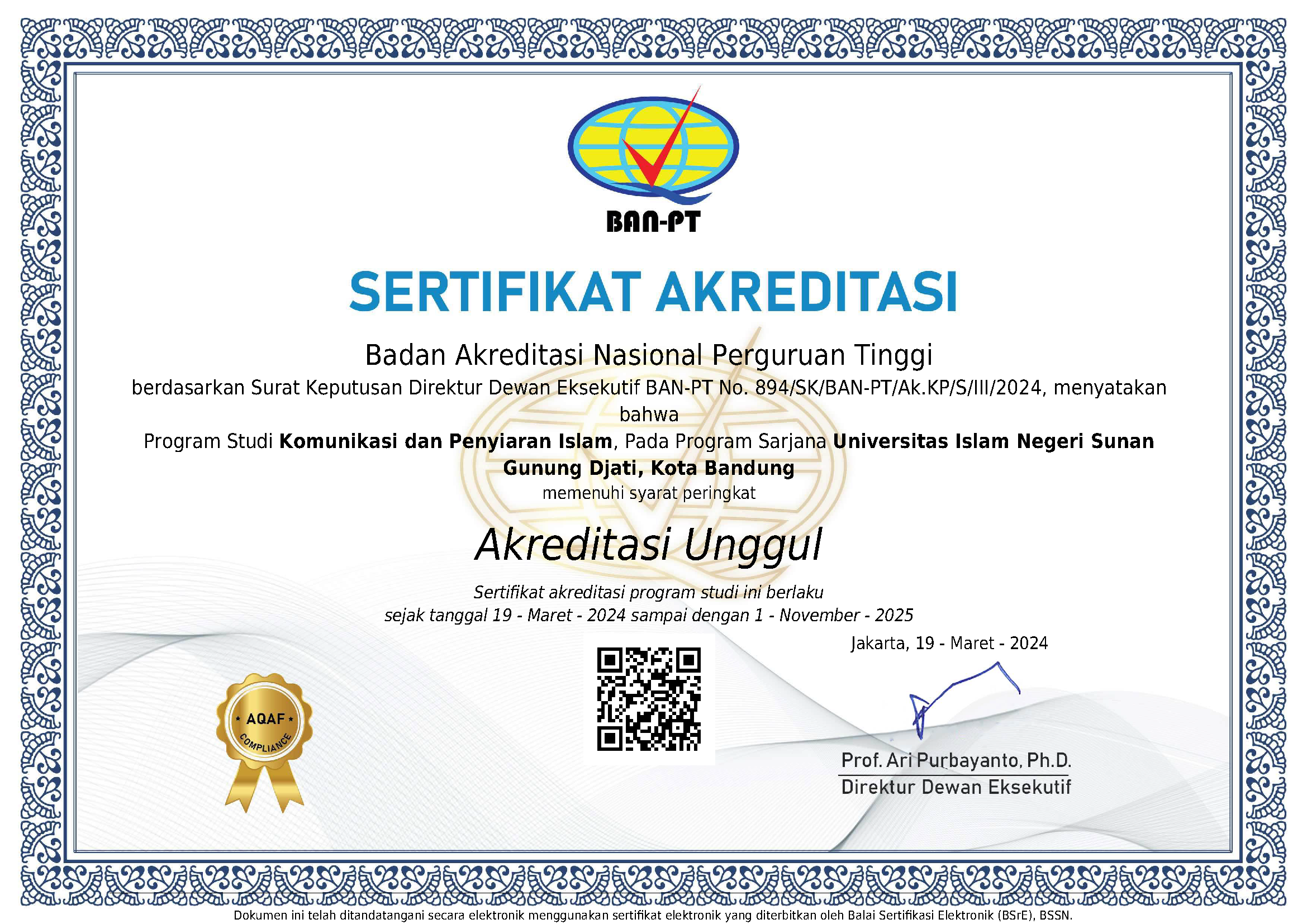 SERTIFIKAT AKREDITASI KPI 2025-2026
